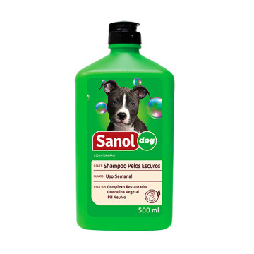 Shampoo Sanol Dog Cães Pelos Escuros - 500ml
